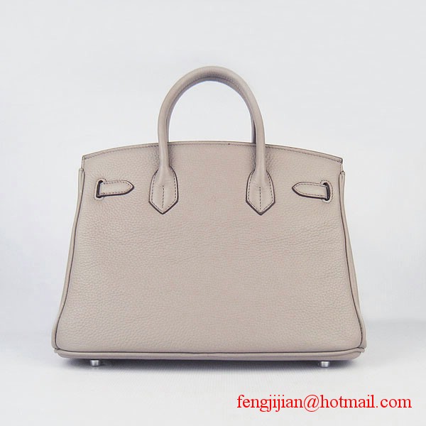 Hermes Birkin 30cm Togo Leather Bag Grey 6088